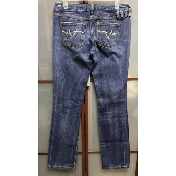 Diesel CHEREN Vintage 90s Y2K Blue Denim Womans Embroidered Bootcut Jeans Sz 28 - Picture 1 of 15